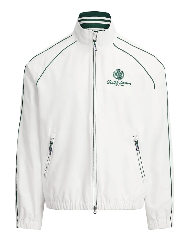 Ralph Lauren Leichte Jacke aus einem Baumwoll-Nylon-Mix mit New York Stickerei in Weiß