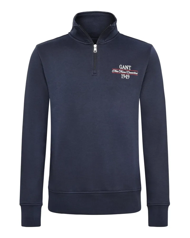 Gant Sweatshirt mit Troyer Kragen in Marine
