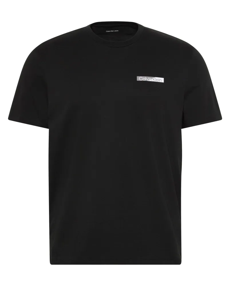 Calvin Klein T-Shirt aus Baumwolle mit beidseitigem Print in Schwarz
