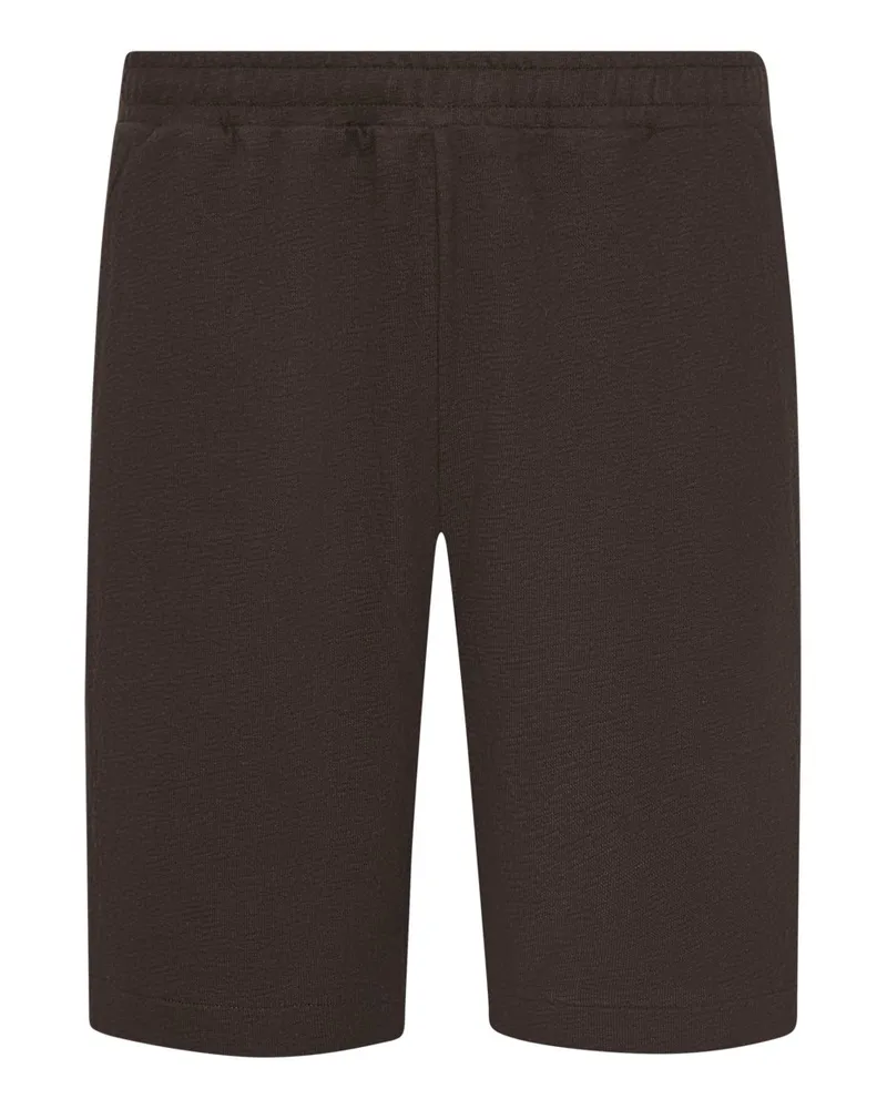 Lacoste Sommerliche Shorts aus strukturiertem Jersey in Braun