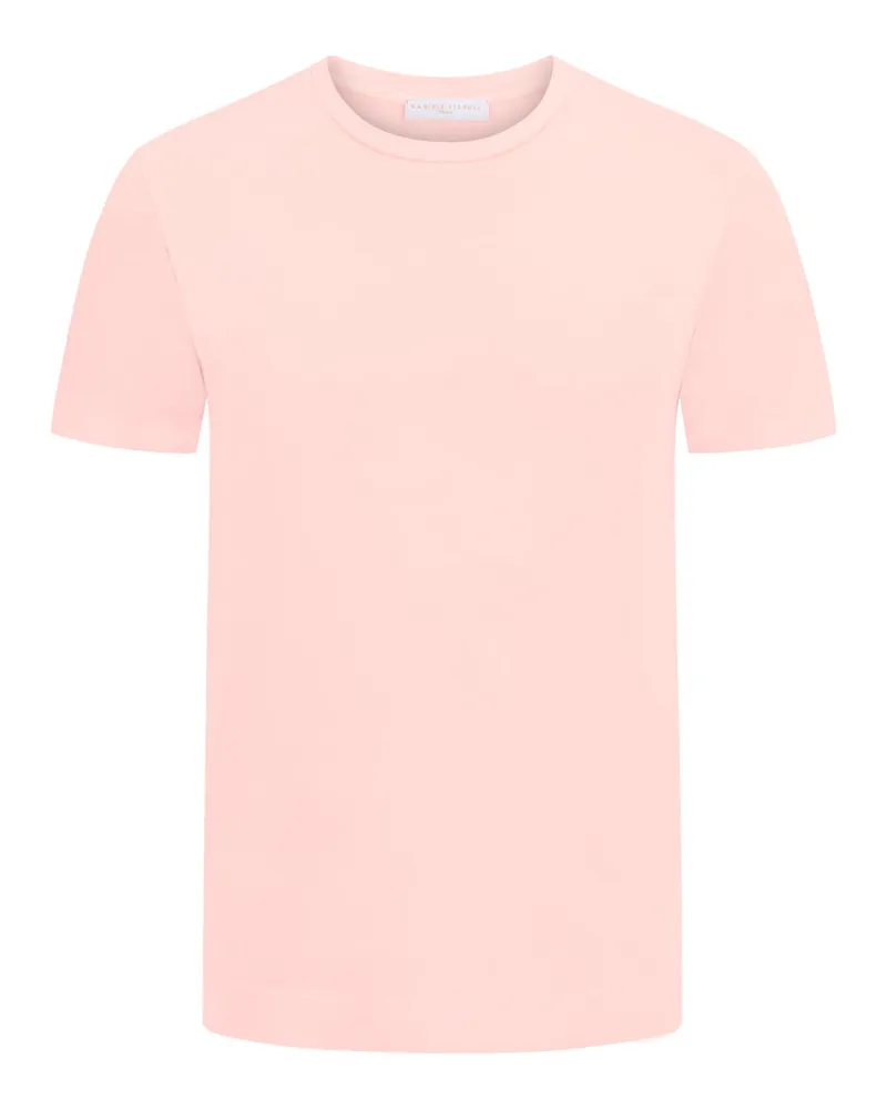 Daniele Fiesoli T-Shirt mit dezenten Seitenschlitzen in Rosenrot