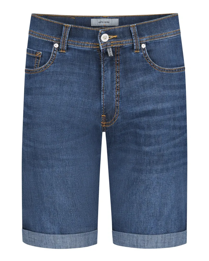 Pierre Cardin Jeans-Shorts mit Umschlag, Modern Fit Graublau