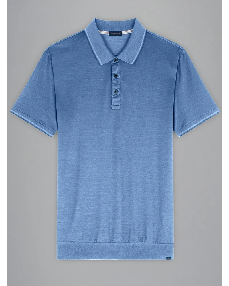 Paul & Shark Poloshirt Piquê aus Baumwolle mit Strickbund Hellblau