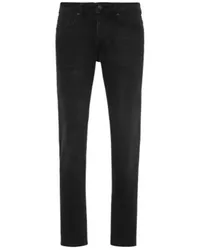 HUGO BOSS Jeans mit Stretchanteil, Tapered Fit, Organic Cotton Anthrazit