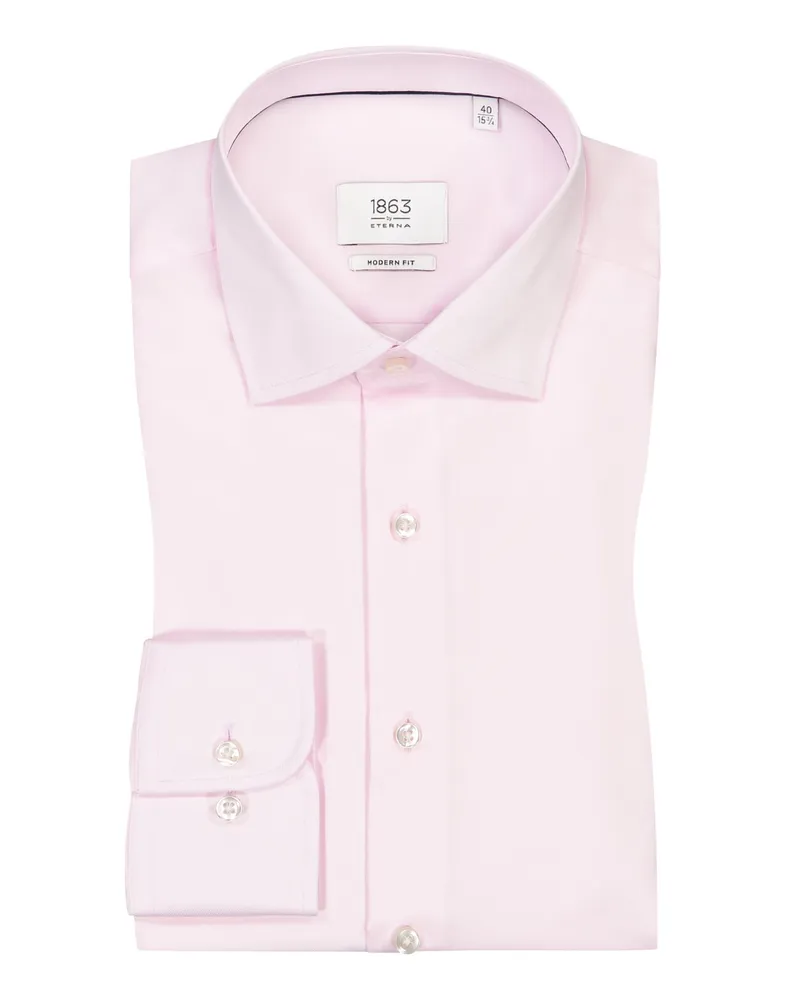 Eterna Hemd aus Baumwolle, Modern Fit in Rosenrot