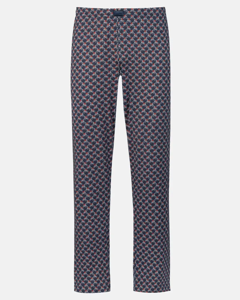 Mey Leichte Homewear-Hose aus Modal mit Stretch und Print in Marine