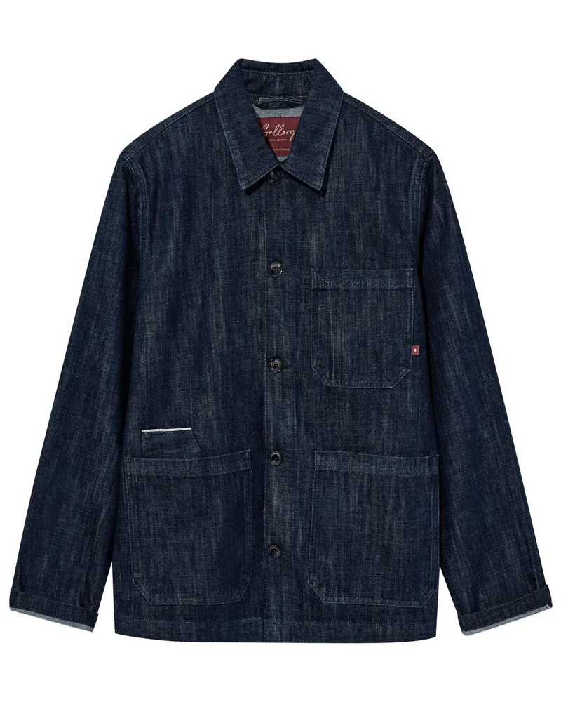 Mos Mosh Overshirt aus der Circle Denim-Serie mit extragroßen Taschen in Schwarzblau