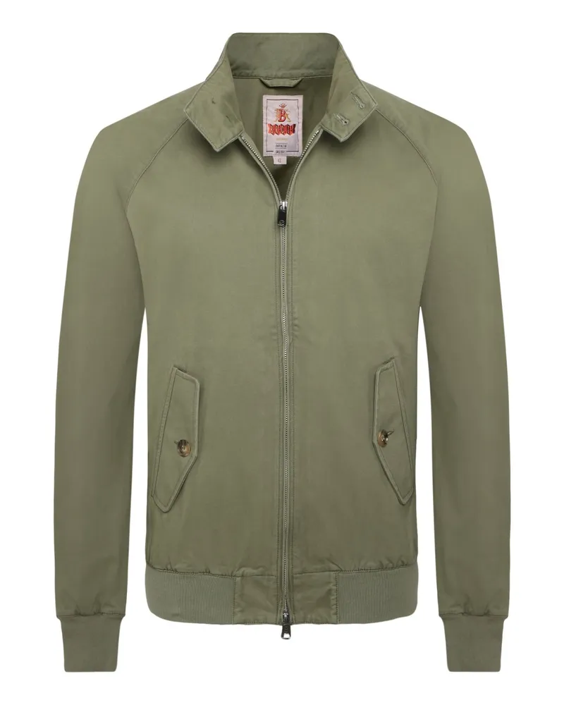 Baracuta Blouson in Washed-Optik mit Umlegekragen in Hellgrün