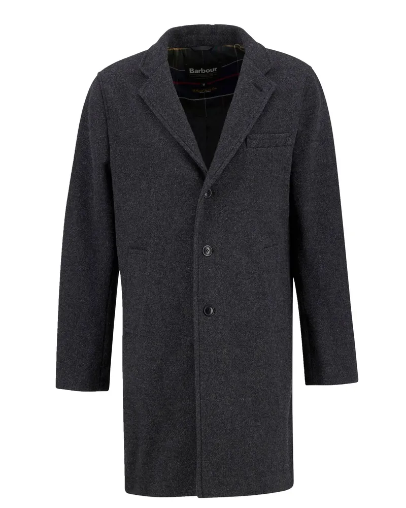 Barbour Wollmantel Kirkbridge mit Reverskragen in Anthrazit