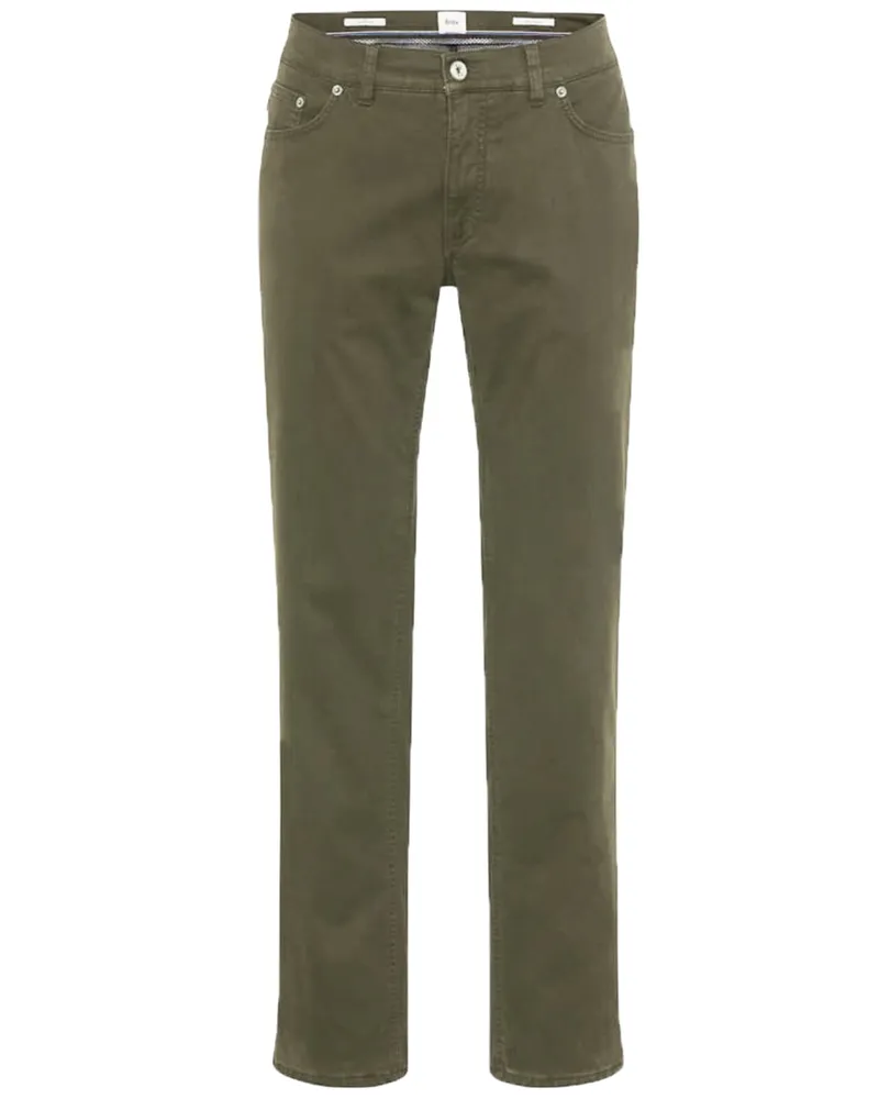 Brax 5-Pocket Thermohose Cadiz TT mit Stretch, Straight Fit in Oliv