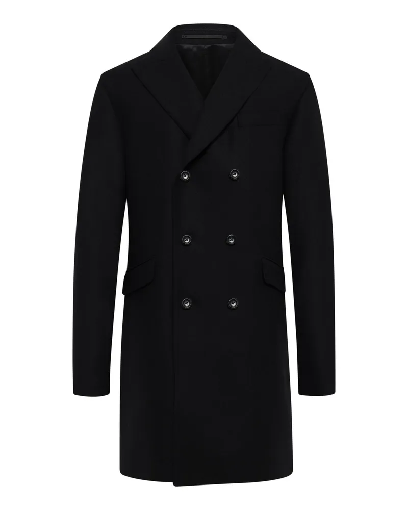 Dressler Softer Kurzmantel aus einem Schurwoll-Mix in Schwarz