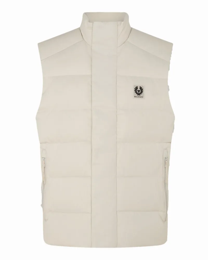Belstaff Gesteppte Daunenweste Apex mit Phönix-Aufnäher in Offwhite