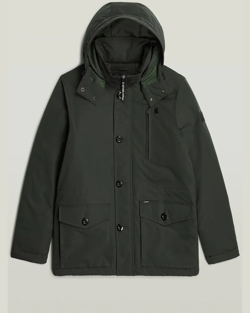 G-STAR RAW Wasserabweisende Jacke mit abtrennbarer Kapuze Oliv