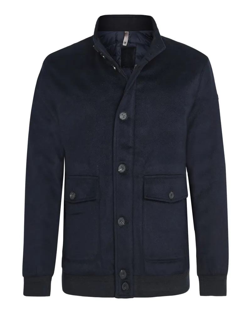 DUNO Wollblouson Neil mit Daunenfüllung, Regular Fit in Marine