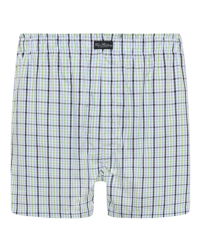 Tom Rusborg Boxershorts aus Baumwolle mit Karomuster in Grün