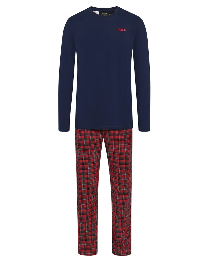 Ralph Lauren Langer und softer Flanell-Pyjama mit gemusterter Hose in Multicolor