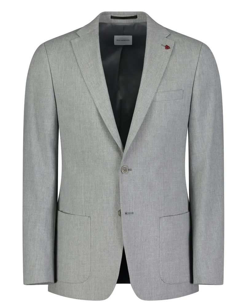 Roy Robson Anzugsakko in Flanell-Qualität, Slim Fit in Hellgrau