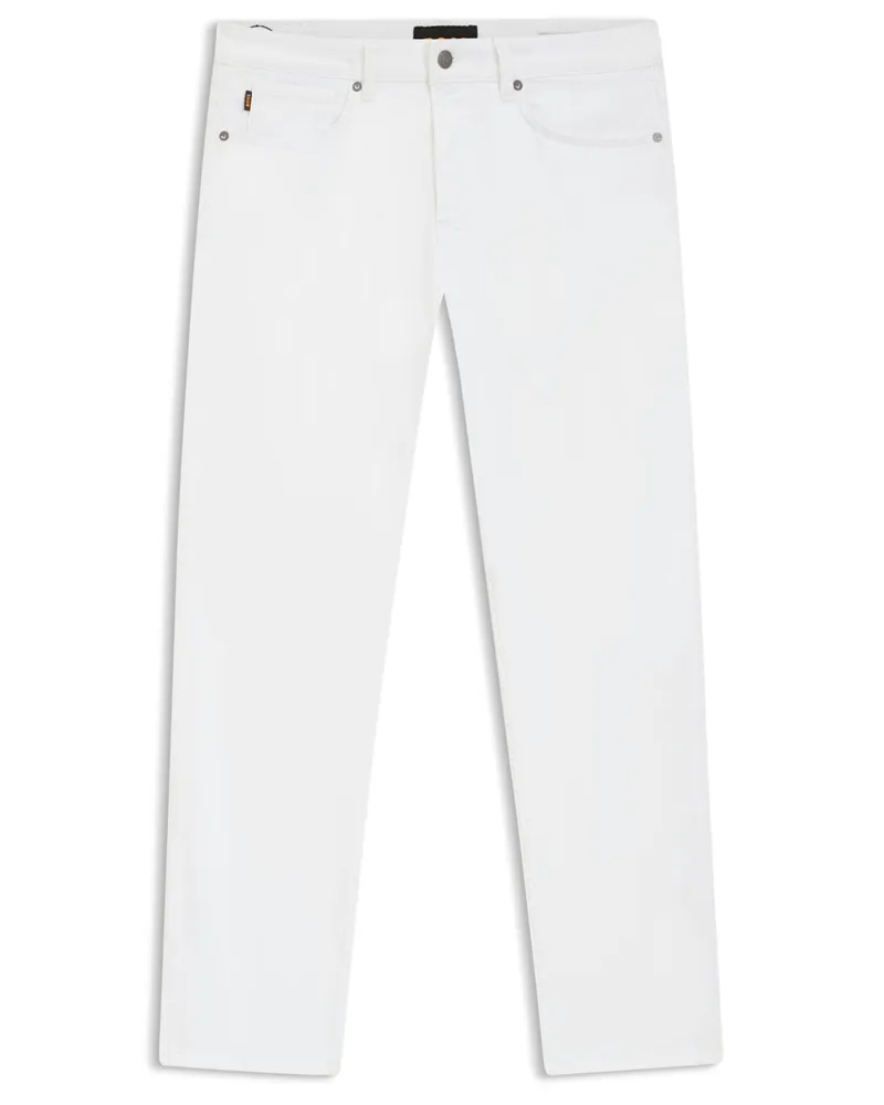 HUGO BOSS Jeans Maine aus Baumwolle und Stretch, Regular Fit in Weiß