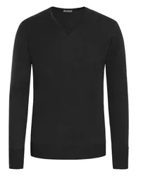 John Smedley Pullover aus reiner Merinowolle, Bobby Schwarz