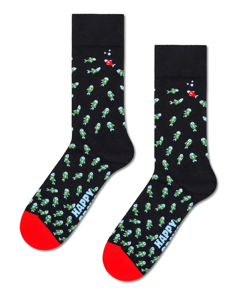 Happy Socks Socken mit Stretch und One in a Million-Motiv in Schwarz