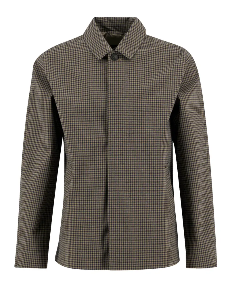 Barbour Leichte Jacke mit Karomuster und Stretchanteil in Graublau