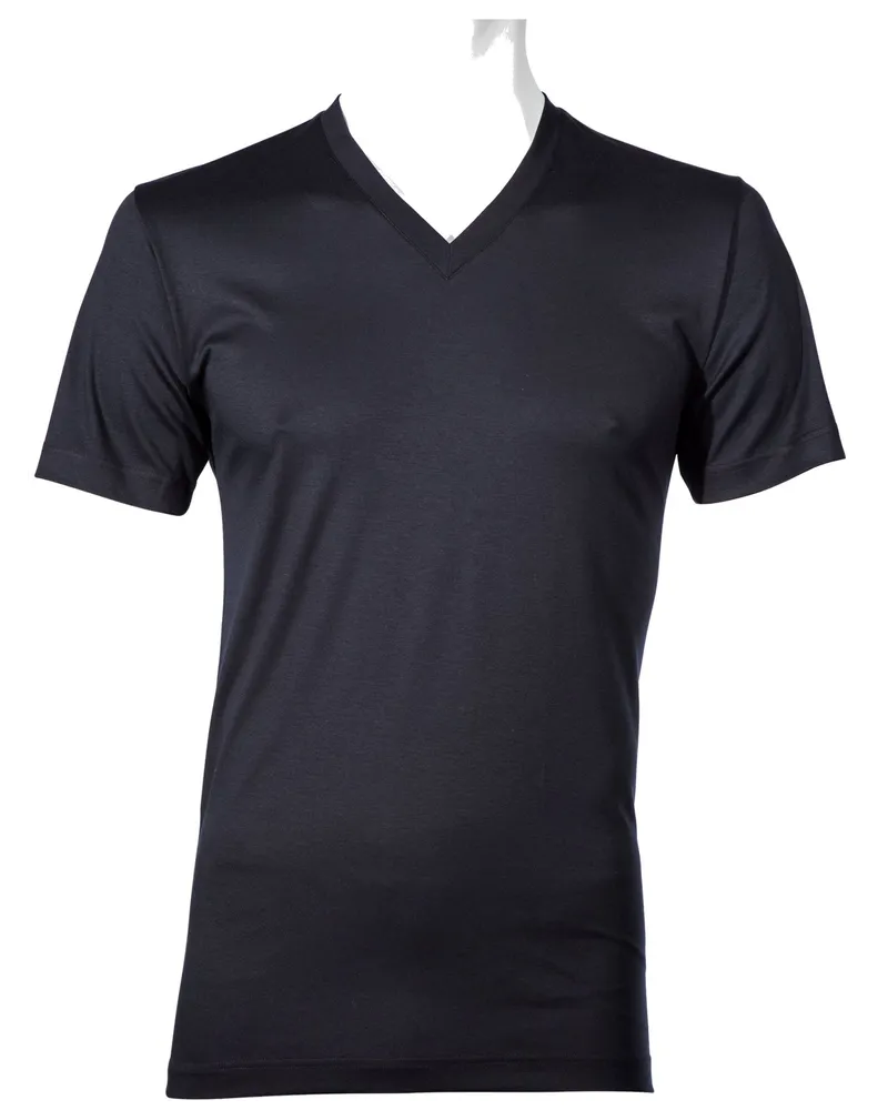 Novila T-Shirt, V-Ausschnitt in Schwarz