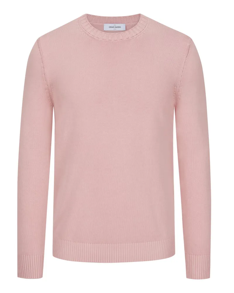Gran Sasso Pullover aus ägyptischer Baumwolle in Rosenrot