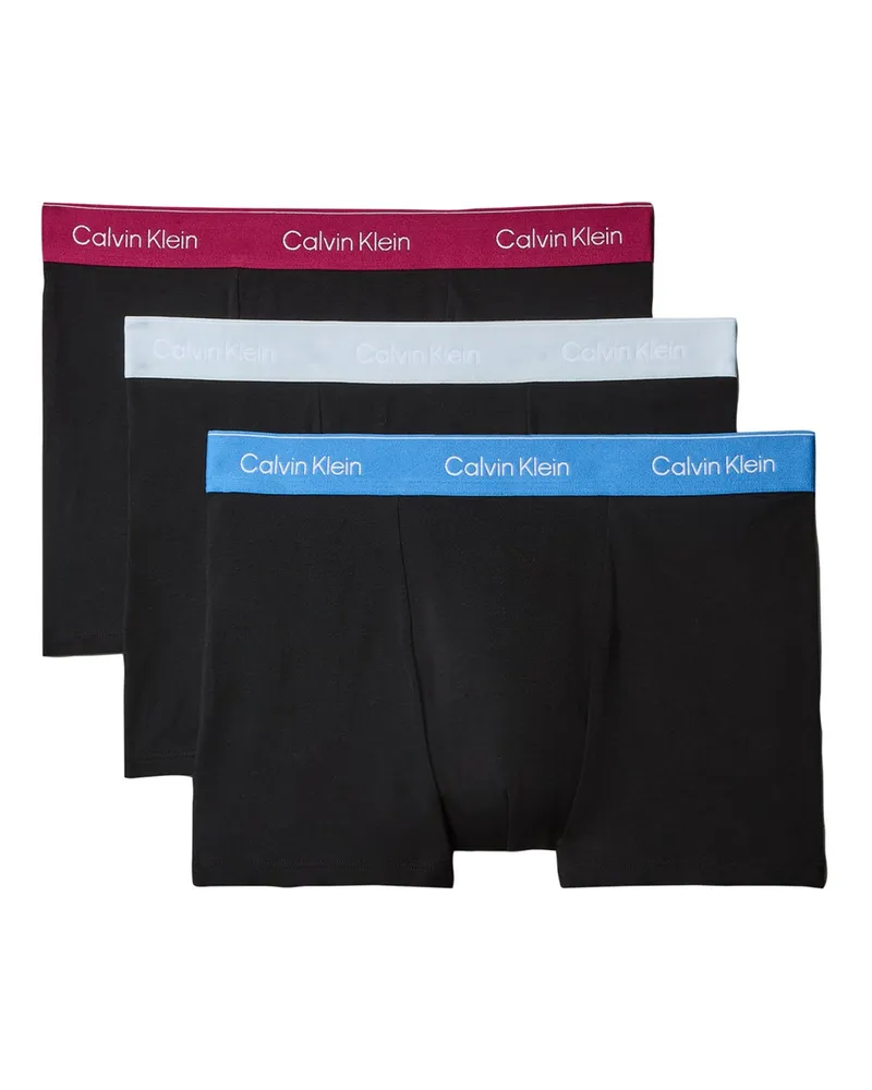 Calvin Klein 3er-Pack Relaxed Fit Boxer Trunks mit Stretch in Schwarz