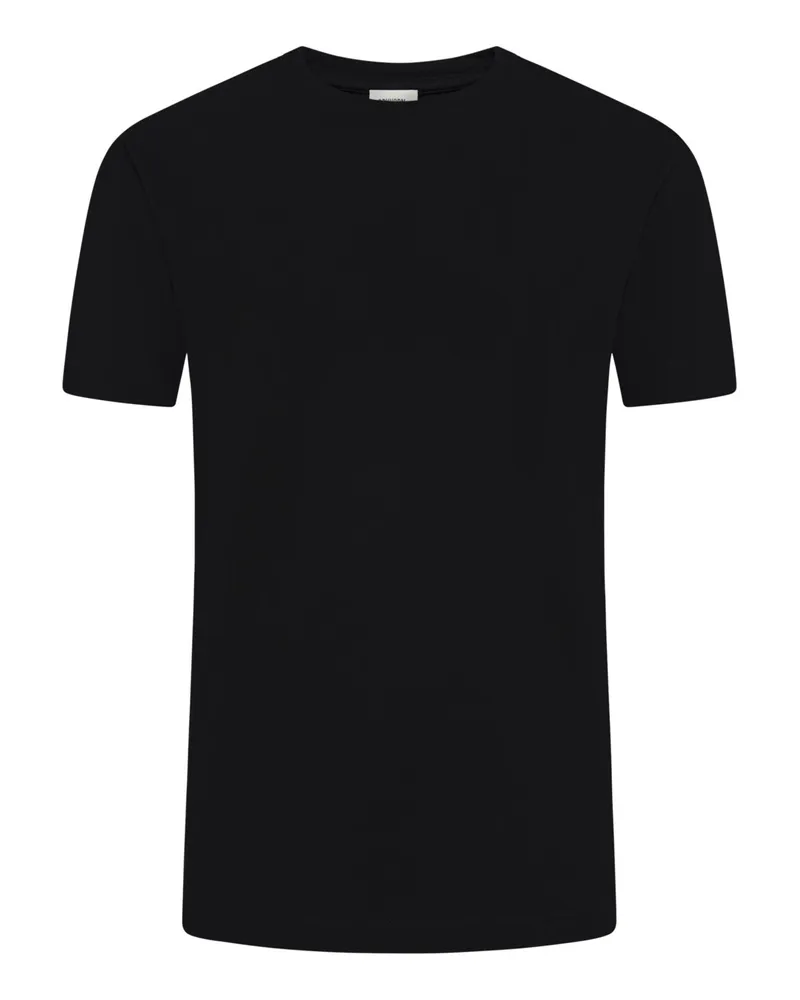 Drykorn Unifarbenes T-Shirt aus Baumwolle in Schwarz