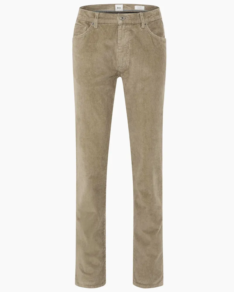 Brax 5 Pocket Cordhose Cadiz, Straight Fit in Beige