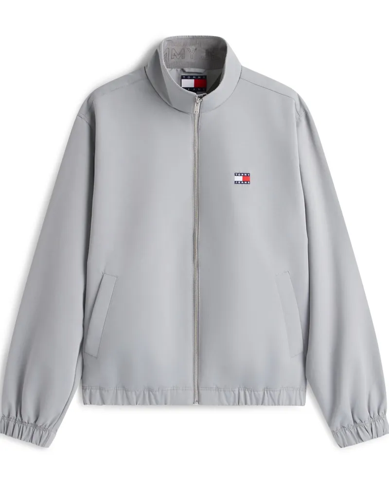 Tommy Hilfiger Blouson aus recyceltem Material mit Logo-Aufnäher in Silber