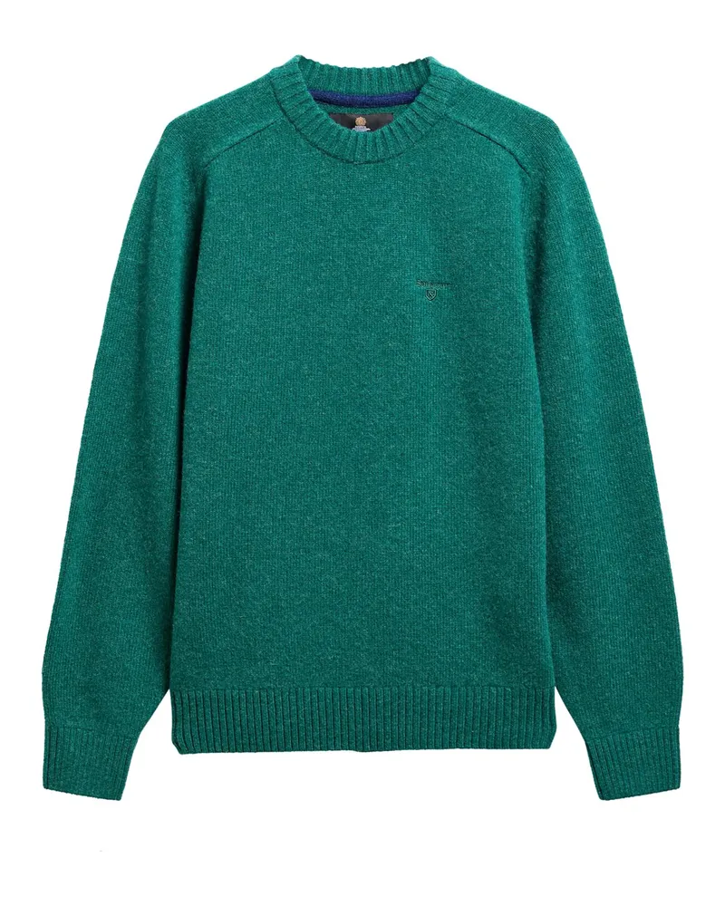 Barbour Pullover Newtown mit halsnahem O-Neck und Raglan-Ärmeln in Grün