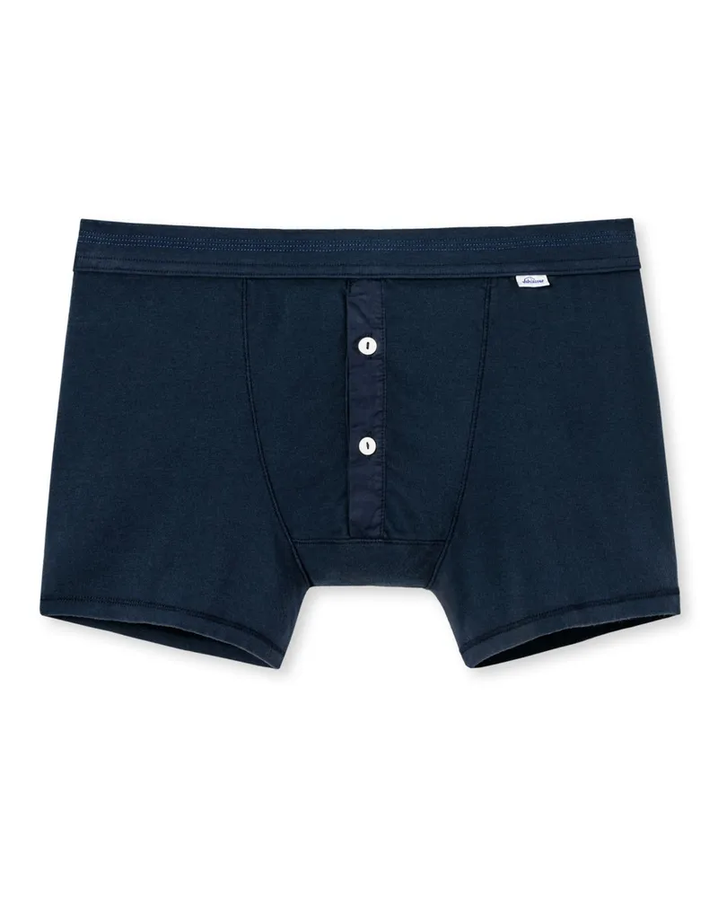 Schiesser Leichte Boxershorts aus Baumwoll-Feinripp in Marine