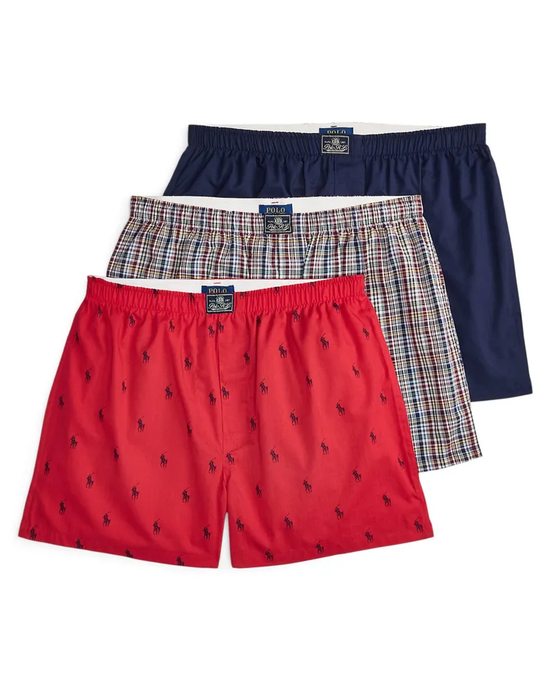 Ralph Lauren 3er Pack Bocershorts aus Baumwolle in Multicolor