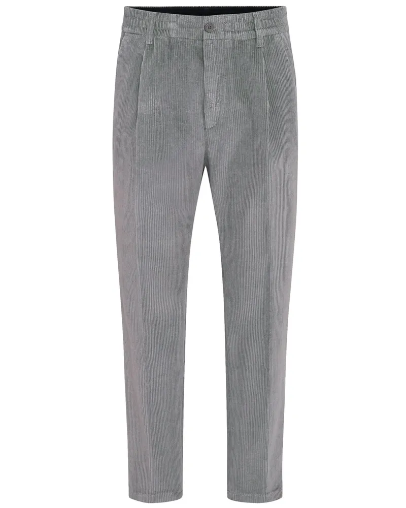 Drykorn Cordhose Chasy mit Bundfalte und Dehnbund, Regular Fit in Grau