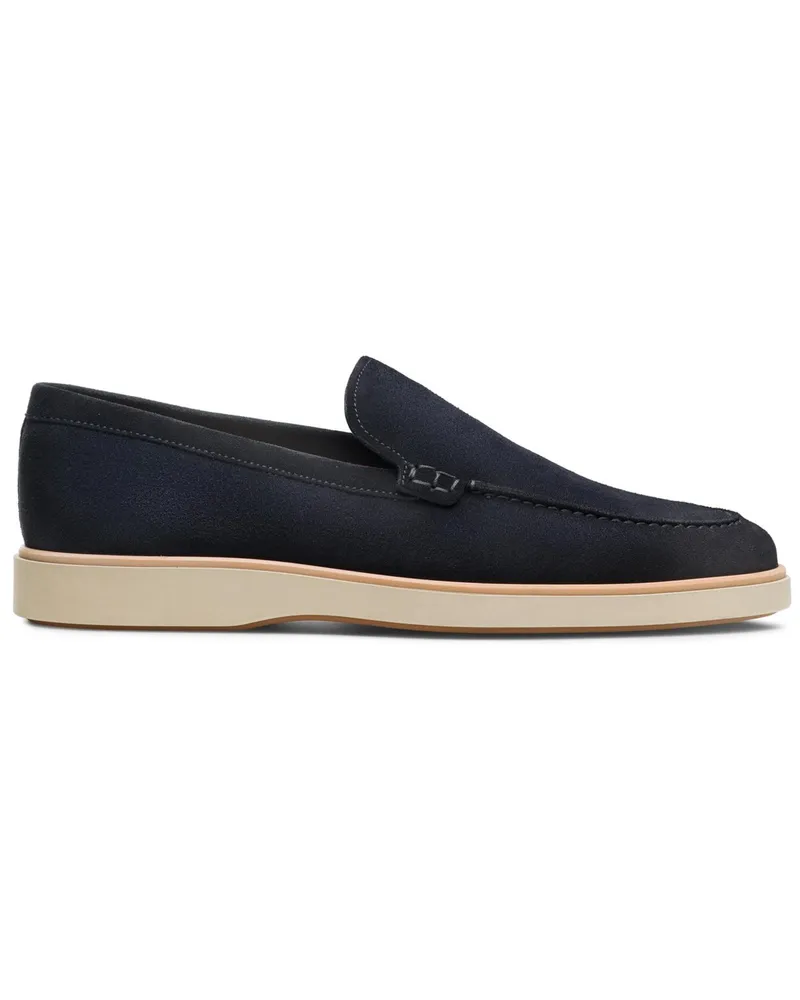 Magnanni Loafer aus Veloursleder mit Snaeker-Sohle Blau