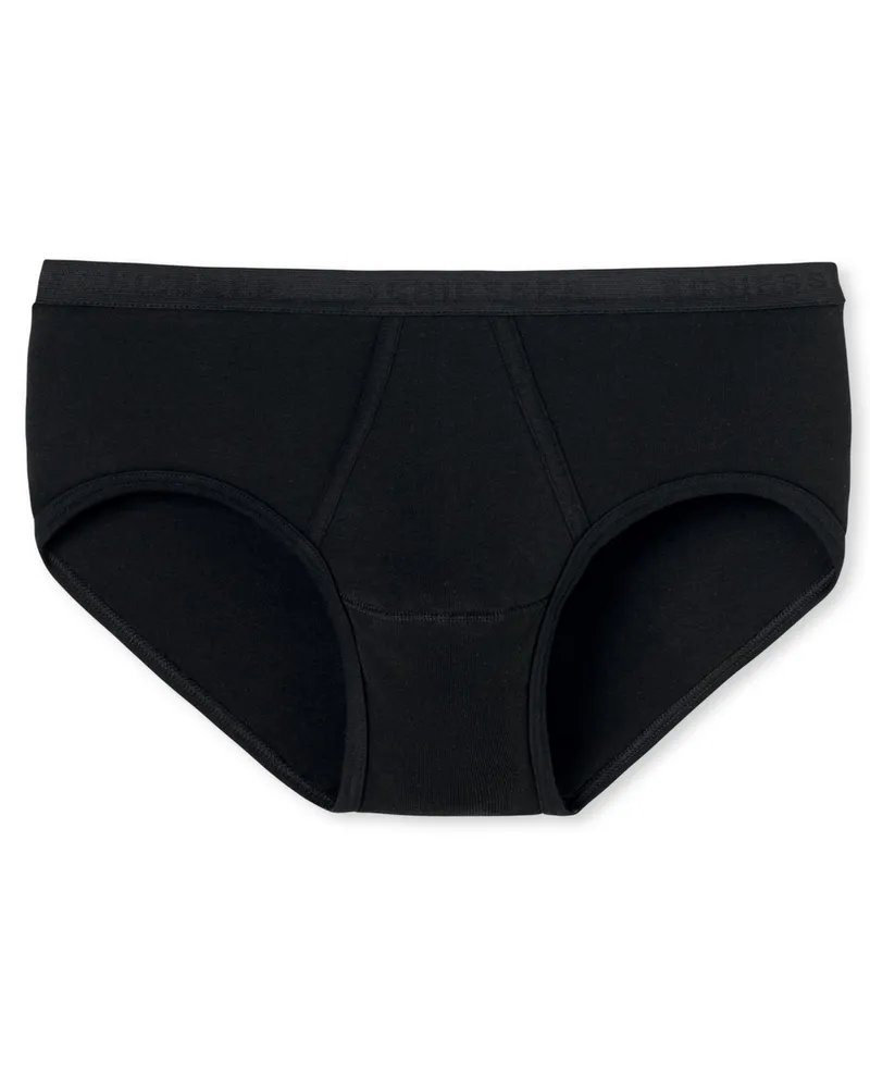 Schiesser Sportslip in Feinripp-Qualität in Schwarz