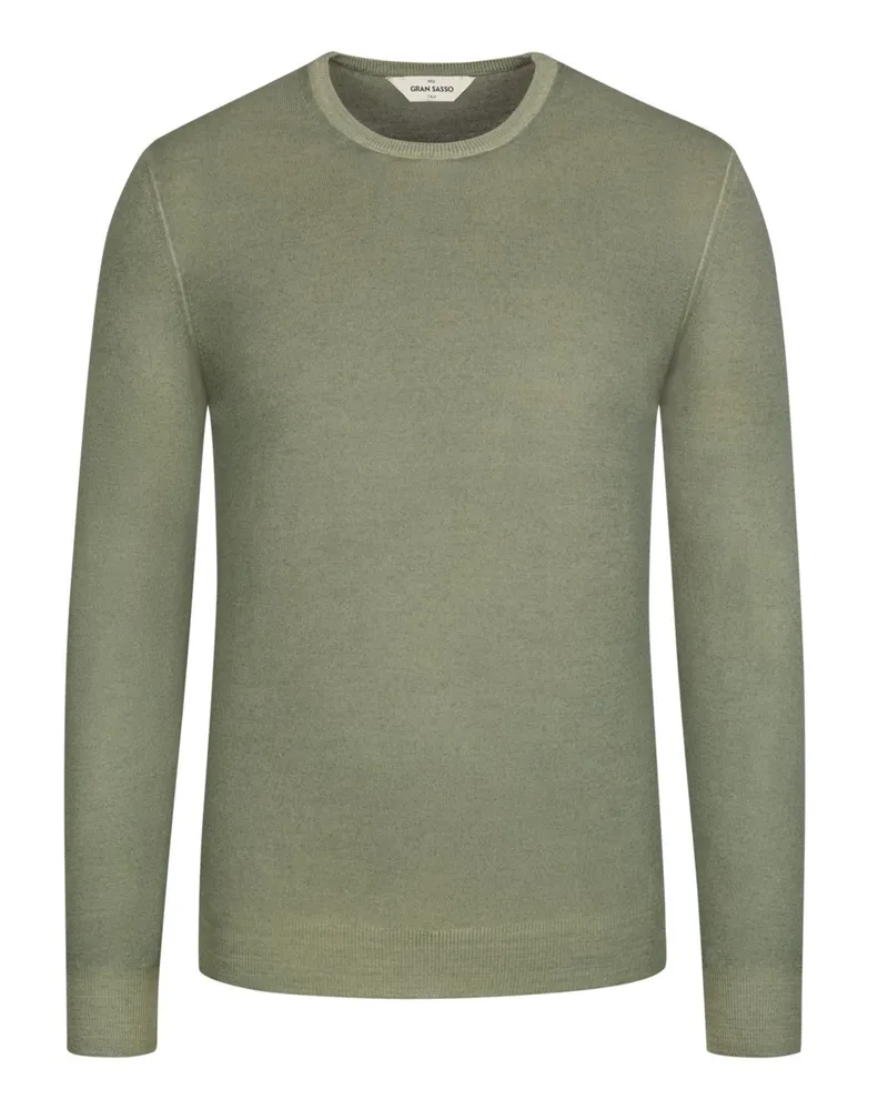 Gran Sasso Leichter Pullover aus Merinowolle in Vintage-Look in Oliv