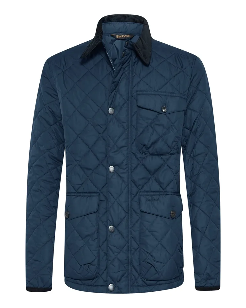 Barbour Rautensteppjacke Hornby mit Cordkragen in Marine