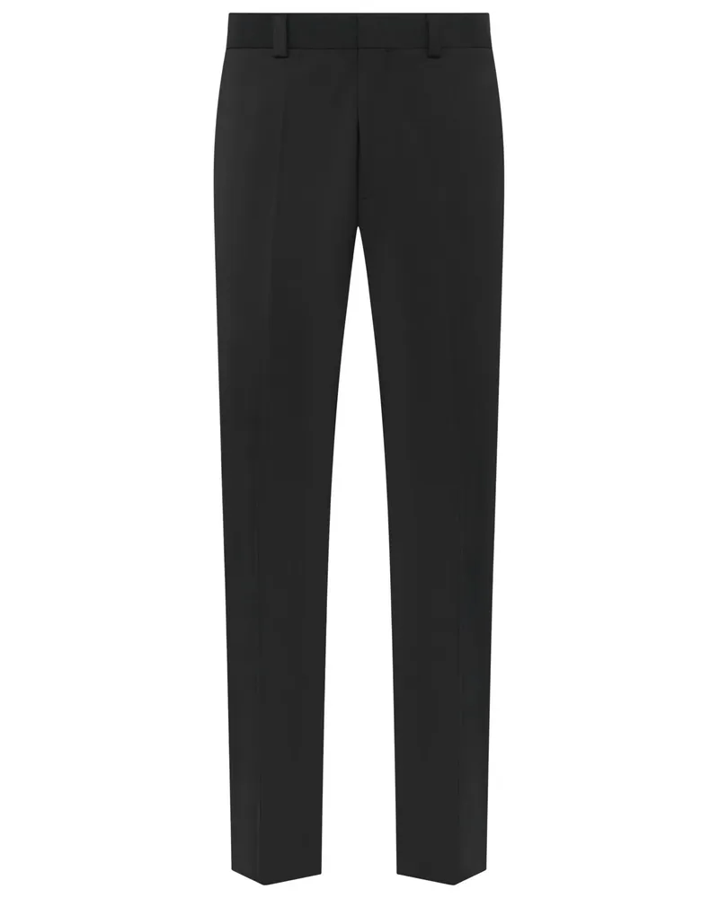 HUGO BOSS Anzughose aus einem Woll-Mix, Regular Fit in Schwarz