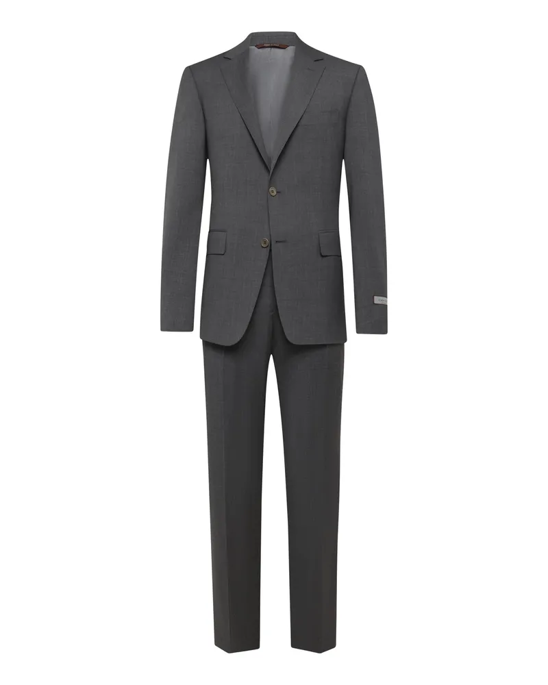 Canali Einreihiger Anzug aus feiner Schurwolle in Grau