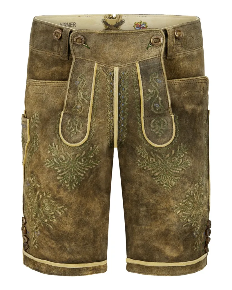 Meindl Lederhose Kaiser Franz Urform aus Hirschleder in Hellbraun