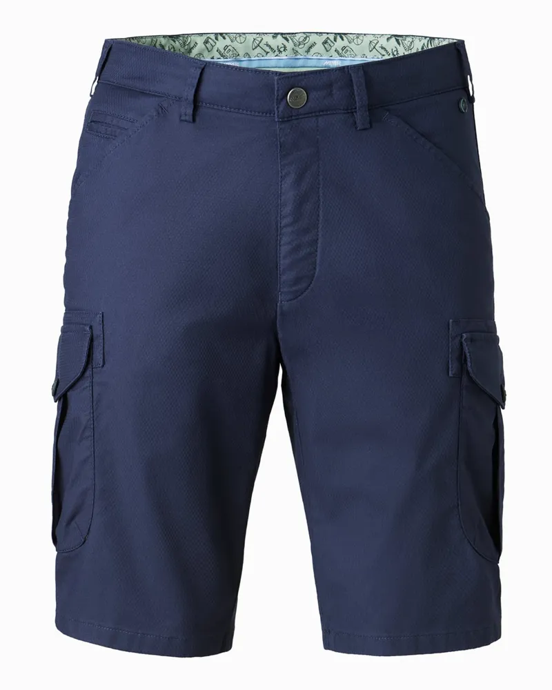 Meyer Hosen Cargoshorts Orlando mit Stretch und Struktur, Modern Fit in Marine