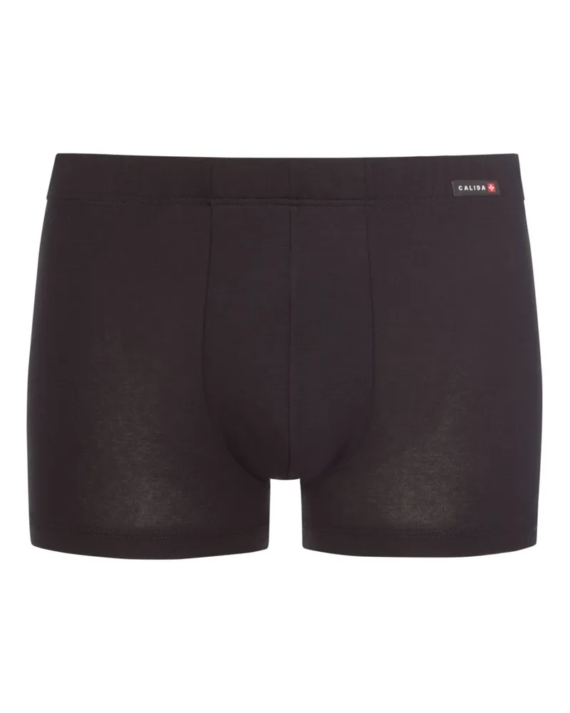 Calida Boxershorts aus softem Pima-Baumwolljersey in Schwarz