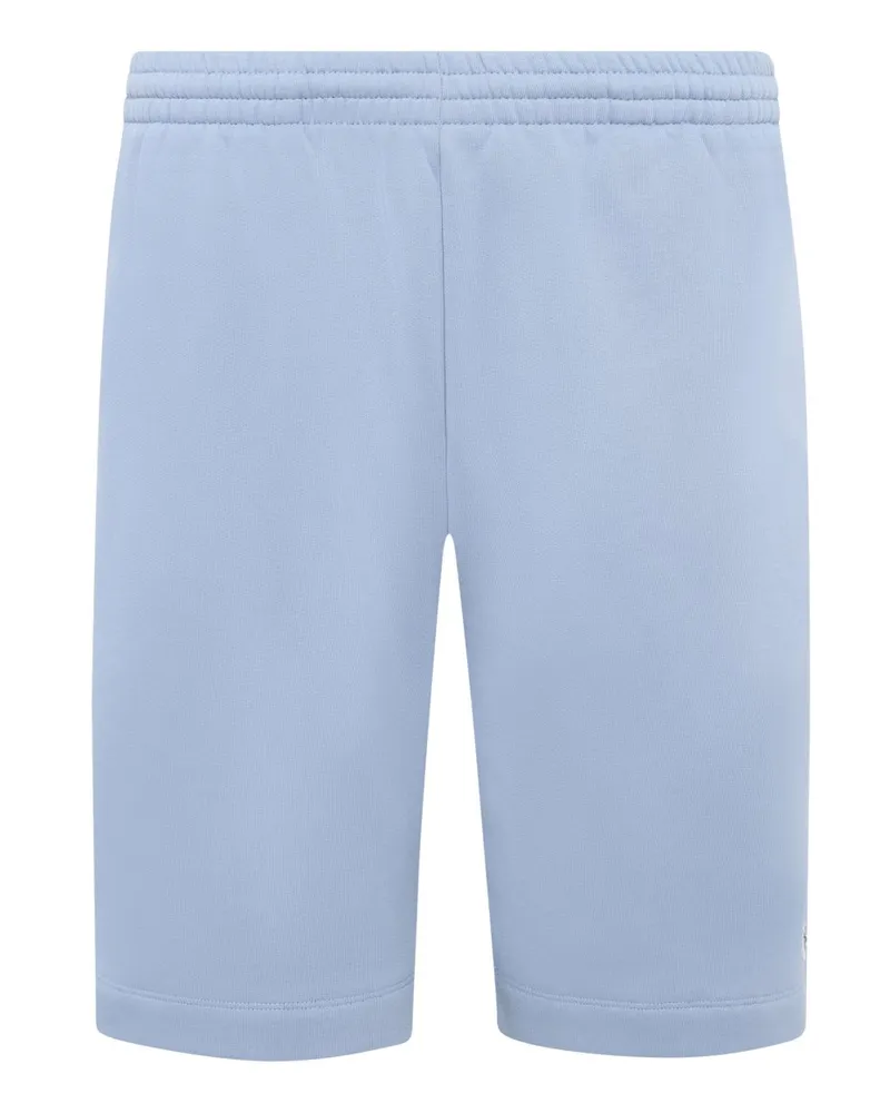 Lacoste Sweatshorts mit kleinem Krokodil-Aufnäher in Hellblau
