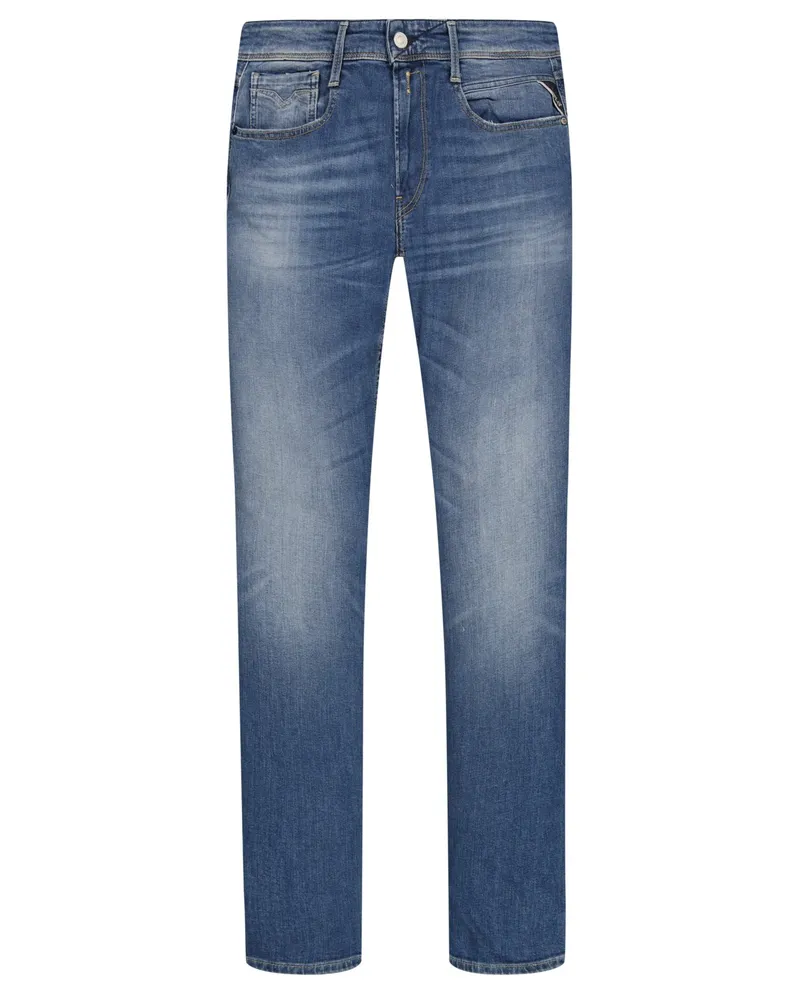 Replay Jeans Anbass im Washed-Look, Slim Fit Blau