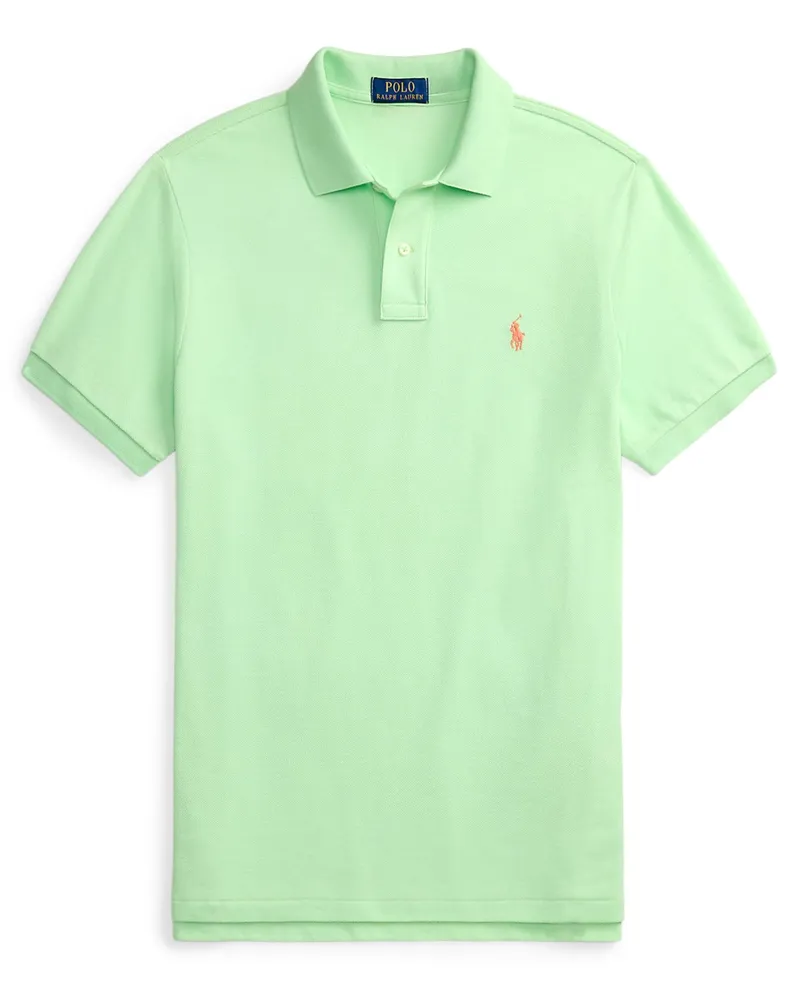 Ralph Lauren Piqué-Poloshirt aus Baumwolle mit Logo-Stickerei, Slim Fit in Hellgrün