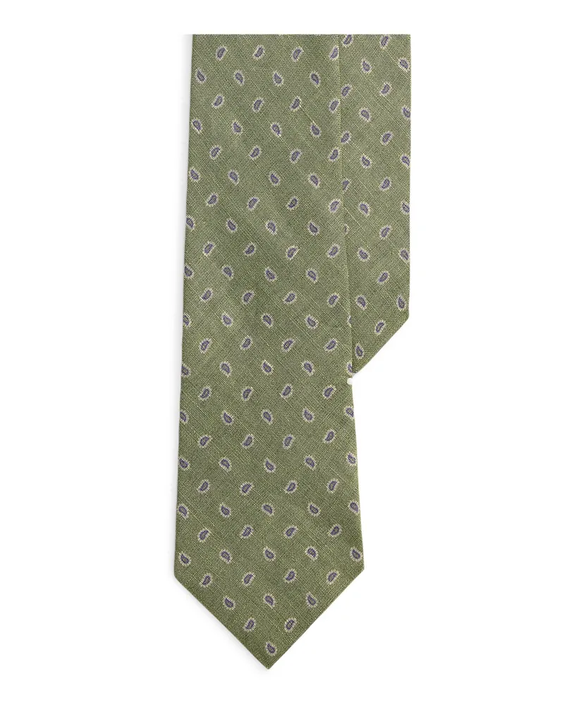 Ralph Lauren Leichte Krawatte aus Leinen mit Paisley-Muster in Grün