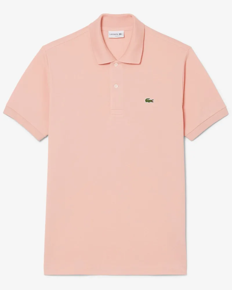 Lacoste Piqué-Poloshirt L1212 mit kleinem Krokodil-Aufnäher, Classic Fit in Orange