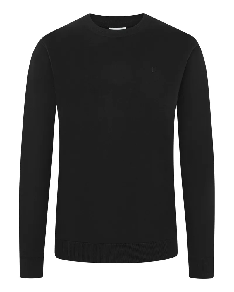 LES DEUX Leichtes Sweatshirt mit Rippstrickbündchen in Schwarz